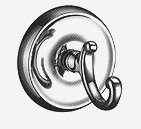 Villa Collection Bath Towel Hook - Polished Chrome