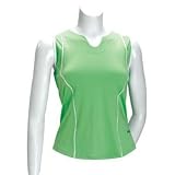 Bolle Tennis Julep Vneck Tank (COLOR: Green/White, SIZE:Medium)