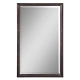 Uttermost 14442 B Renzo Vanity - Mirror Frame, Distressed Bronze with Gold Leaf Finish