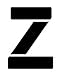 24x36 Large Letter Stencil from 4 Ply Mat Board -Letter Z