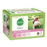 Free & Clear Diapers, Stage 3, 16-28 lbs., White, 76 per Box