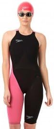 Speedo Womens Fastskin LZR Racer Elite 2 Openback Kneeskin V2 - Black / Pink - 28L