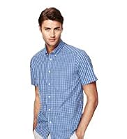 Button-Down Collar Easycare Gingham Checked Shirt