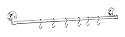 Wenko - 7434100 - Super-Loc - Barre de Cuisine Avec 6 Crochets