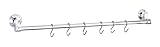 Produkt-Bild: Wenko 7434100 Reling mit 6 Haken Super-Loc - Befestigen ohne Bohren, Chrom, 57 x 3.5 x 5.5 cm