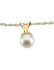 Youth Pearl Drop Pendant 14K Gold Yellow 19536