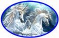 Unicorn Oval bumper sticker
