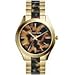 Michael Kors Watches Slim Runway Women's Watch (Gold and Horn)
