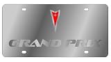Grand Prix - Logo/Word - License Plate - Stainless Style