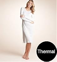 Long Sleeve Textured Heart Thermal Nightdress