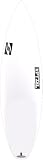 5'1 John John Phenom Surftech Surfboard shaped by JOHN PYZEL in WHITE/BLACK.