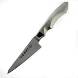 Al Mar All Stainless Ultra-Chef Honesuki Knife, Damascus