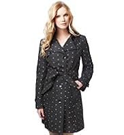 Easycare Shower Resistant Mid Length Spotted Mac with Belt