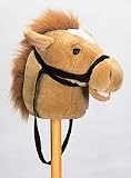 Plush Tan Giddy Pony Stick Horse 37