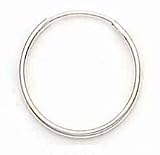 14kt White Gold Hoop Earrings- ES1425