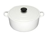 Le Creuset Casserole, Round, White, 18 cm