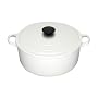 Le Creuset Casserole, Round, White, 18 cm
