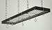 Rogar Hammered Steel and Chrome Rectangular Pot Rack 35-in.
