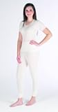Womens Thermal Underwear Set Short Sleeve Vest and Long Jane