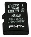 PNY 4GB Micro SDHC Card Class for Kyocera cell phone