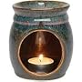 Aura Cacia Candle Lamp - High Fire Kiln Dark Blue/Rust 1 ct