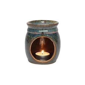 Aura Cacia Candle Lamp - High Fire Kiln Dark Blue/Rust 1 ct