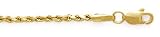 14K Yellow Gold 2.0MM SUPREME VALUE DIAMOND CUT ROPE 20" NECKLACE