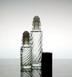 12 - Fancy Swirl Roll On Refillable Glass Perfume Bottle Purse or Travel Size 1/3 oz.