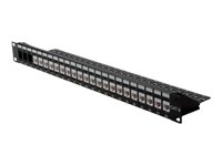 ROLINE 48,3cm 19Zoll Keystone Patchpanel 24Port Cat6 geschirmt lichtgrau ohne Module Preisvergleich