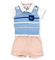 3 Piece Autograph Pure Cotton Tank Top, Polo Shirt & Shorts Outfit