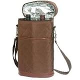 Picnic Gift Brandy Chocolate Insulated Two Bottle Wine Tote