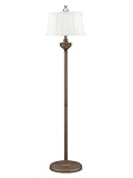 1 Light Warm Gold Crackle Finish with Hand-Sewn Shantung Shade Westinghouse Floor Lamp Light Fixture