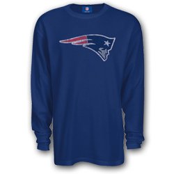 New England Patriots Reebok NFL Long Sleeve T-Shirts - Waffle Logo
