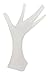 KC Store Fixtures 49139 Jewelry Hand Display for Necklaces, Bracelets and Rings, Frosted White, 8 Inches High