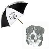 Greater Swiss Mountain Dog Umbrella by Porcelain by Rosalinde (60' Arc)