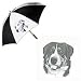 Greater Swiss Mountain Dog Umbrella by Porcelain by Rosalinde (60' Arc)