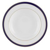 Lenox Federal Cobalt Gold Banded Bone China Pasta Bowl Rim Soup by Lenox