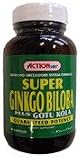 Super Ginkgo Biloba Plus Gota Kola 100 Caps ( Plus Gotu Kola ) Action Labs