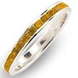 Women's Stone Band Topaz Swarovski Crystal Ring, Size: 5-11 Sterling Silver .925