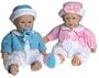 16" La Baby Twins Open Eyes: Hat & Jacket Outfit