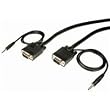 Cables Unlimited PCM-2240-50 SVGA Cable With 3.5mm Male to Male Audio (50 Feet, Black)