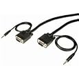 Cables Unlimited PCM-2240-25 SVGA Cable With 3.5mm Male to Male Audio (25 Feet, Black)