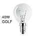 10x 40W Clear Golf Ball Bulb (SES Base) 240V -
