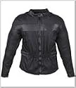 Women's Vented Textile/Leather Motorcycle Jacket with Z/O liner LJ277