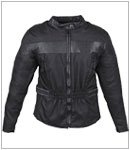 Women's Vented Textile/Leather Motorcycle Jacket with Z/O liner LJ277