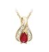 10kt. Gold, Natural Ruby & Diamond Fashion Pendant