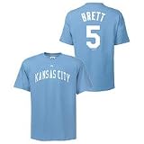Kansas City Royals George Brett Throwback Blue Vintage Shirt