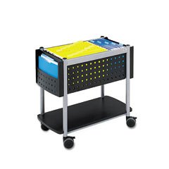 Best value Buy Safco 5373BL - Scoot Open Top Mobile File Cart, 28w x 14-3/4d x 26h, Black With Silver