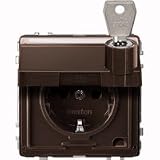 Merten MEG2317-7215 SCHUKO-Steckd.m.Klappd.u.Schriftf.abschl.m.10 gl.n Schl. BRS,StK,DB.AQUADESIGN