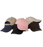 Solid Brushed Twill Cap with Contrast Stitching